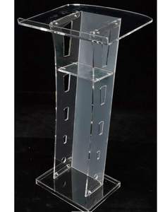 Podium d'église moderne en acrylique transparent personnalisé de qualité supérieure, mobilier de bureau YAGELI, impression sérigraphique, épaisseur sur mesure - Product Image 5