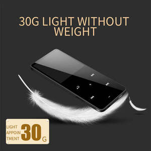 เครื่องเล่น MP3 หน้าจอสัมผัส ปลดล็อคด้วยลายนิ้วมือ หน้าจอ HD ขนาด 1.8 นิ้ว กรอบโลหะ รองรับการ์ด TF สำหรับนักเรียนเล่นกีฬา - Product Image 4