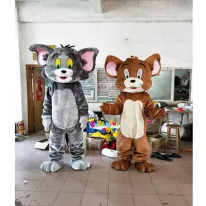 Disfraz de gato y ratón personalizado para adulto, disfraz de Mascota de dibujos animados Popular, divertido, para fiesta