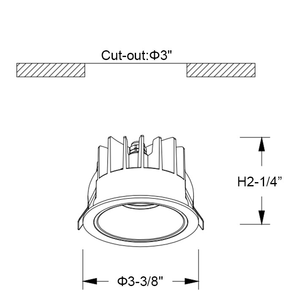 Năng động IP65 loạt 12 Wát <span class=keywords><strong>Led</strong></span> Downlight hiện đại 75 Mét Trắng Die-cast nhôm 4000K <span class=keywords><strong>COB</strong></span> đèn tại chỗ cho nhà bếp phòng tắm khu vực ẩm ướt - Product Image 5