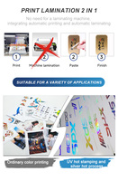 Printer UV DTF Baru 30cm XP600 I1600 I3200 Print Head Varnish AB Film Transfer Sticker untuk Usaha Kecil Label Kustom