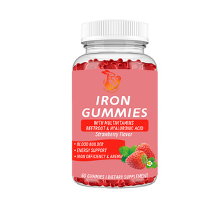 Gummies de Fer à Marque Blanche avec Acide Hyaluronique, Acide Pantothenique, pour la Production de Globules Rouges, Compléments Alimentaires à Base de Plantes - Product Image 1