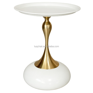 Mesa Auxiliar Metálica TUQ de Entrega Rápida para Control Remoto, Bandeja Esquinera para Sofá, Mesa Lateral de 53 cm de Altura - Product Image 1