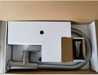 Robinet de cuisine moderne doré avec douchette extractible, cartouche céramique, corps en ABS, bec en acier inoxydable poli, 1 poignée, montage sur plan, pour hôtel