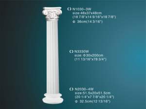 Lightweight Polyurethane <strong>Column</strong> For Building Decoration Popular Style PU <strong>Column</strong> Easy To Install <strong>Plastic</strong> Building Material - Product Image 2