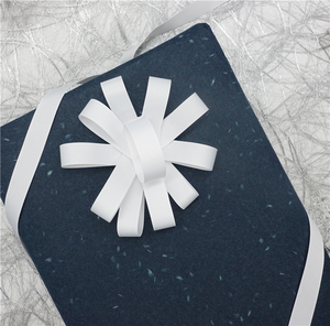 Regalo caja de regalo de poliéster gros de cinta impresa cinta logotipo blanco tejer grogrén (ligamento tafetán cinta - Product Image 2
