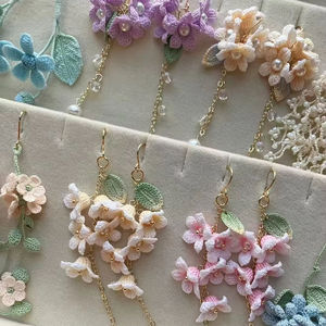 <span class=keywords><strong>Pendientes</strong></span> de <span class=keywords><strong>Ganchillo</strong></span> con Ganchos Pequeños. Joyas de Flores Hechas <span class=keywords><strong>a</strong></span> Mano en Crochet, Aretes, Colgante, Hecho <span class=keywords><strong>a</strong></span> Medida - Product Image 2
