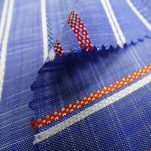 Vente en gros de tissus à rayures teints en fil tissé de rayonne de couleur unie 100% pour robe