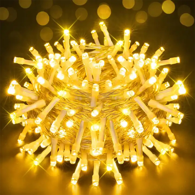 VCAN 100 LED Warm White Christmas Tree Lights Battery Christmas Lighting Outdoor Waterproof 8 Modes Christmas String Light