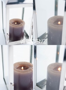 Grande lanterne décorative de jardin en acier inoxydable antirouille, porte-bougie, lanterne en verre dorée pour mariage, extérieur, debout, maison - Product Image 4