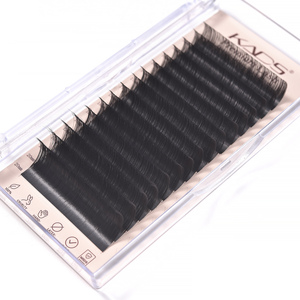 Matte Black Individual Fan Eyelash Extensions Easy Fan <b>Lashes</b> <b>Volume</b> Wispy Fluffy Crisscross False Eyelashes Wholesale - Product Image 2