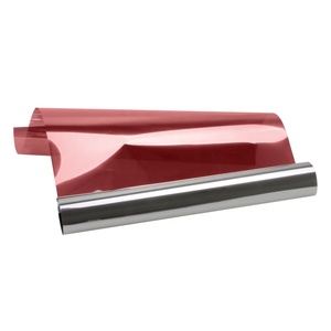 Película reflectante de una vía para Protección de Privacidad, tinte de ventana de vidrio residencial, color rojo y plateado, B-0407 - Product Image 5