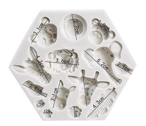 Moules de décoration de gâteaux en Silicone, <span class=keywords><strong>animaux</strong></span> des bois, Fondant de forêt, Zoo sauvage, pour chocolat, bonbons, gomme, pâte, argile, <span class=keywords><strong>sucre</strong></span> artisanal, Cupc - Product Image 4