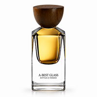 Nouveau design – Flacon de parfum 30 ml à col serti, carré, en verre vide, à fond épais, de luxe