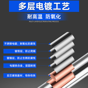 Puntas de soldador Huanghua 907 de cobre sin oxígeno, universales para soldadura a temperatura constante - Product Image 2