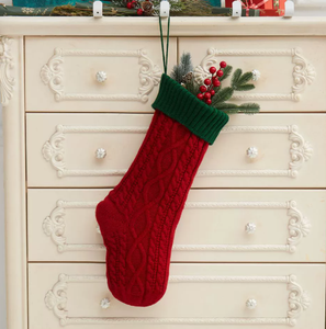 DAMAI Ornements de Noël tricotés en fil à chevrons bicolore, pendentifs pour sapin, chaussettes de Noël et sacs cadeaux pour enfants, pour tête de lit - Product Image 3