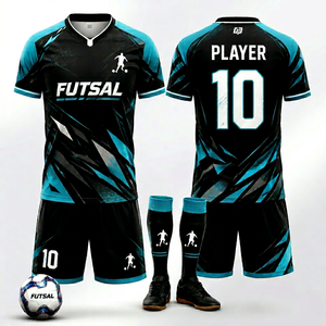 Custom Futsal Jersey Size Chart Premium Heat-Transfer Short Team Uniform Quick Dry Breathable <b>Polyester</b> Sportswear Manufacturer - Product Image 1