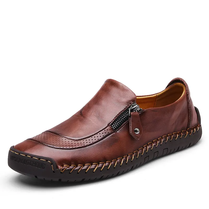 Split Leather Men's Casual Shoes Size 38-48 Men Loafer Shoes driving shoes
