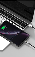 Câble magnétique USB Type C Micro USB 1M 2M, chargeur de téléphone, câble de données LED, rotation à 540 degrés, angle droit pour iPhone pour Xiaomi
