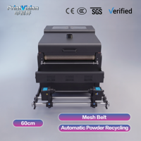 Compagnon idéal pour imprimante à 2 têtes, machine de recyclage automatique de poudre de 60 cm, sécheuse à bande maillée peu encombrante pour I3200 XP600
