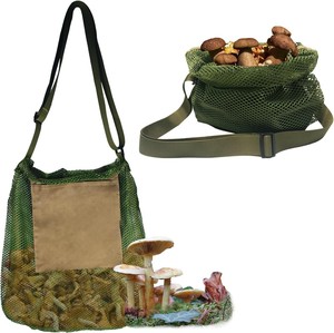 Bolso cruzado de malla con correa ajustable, bolsillo transparente, bolsa de almacenamiento para actividades al aire libre, jardín, recolección de frutas y verduras, camping - Product Image 3