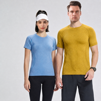 Camiseta Deportiva de Lana Merino para Hombre y Mujer, de Secado Rápido, Absorbe la Humedad, Manga Corta, para Correr, Entrenamiento y Deportes al Aire Libre