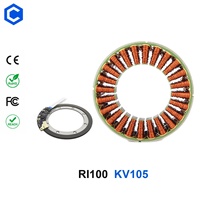 Moteur de robot collaboratif CubeMars RI100 KV105 24V 36V 48V à faible vitesse, sans cadre, BLDC, à couple élevé pour bras robotisé