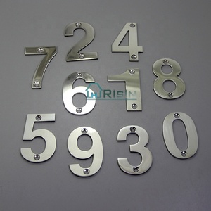 0-9 מצופה כרום נירוסטה דלת מספר סימן - Product Image 3