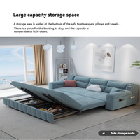 Sofá Cama Inteligente Moderno y Multifuncional con Diseño Plegable y Ajustable para Sala de Estar, Hogar, Uso Comercial, con Funciones de Almacenamiento