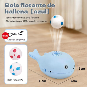 Juguete flotante con forma de ballena azul con ventilador recargable por USB, diseño de dibujos animados de 11x7x5cm para mascotas - Product Image 1