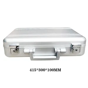 Custom Logo Aluminum Hard Shell Attache Briefcase Hard Aluminium Brief Case With Compartment Manufacturer