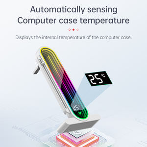 Support de <span class=keywords><strong>carte</strong></span> <span class=keywords><strong>graphique</strong></span> vertical ARGB Infinity Lens COOLMOON pour ordinateur de jeu, avec affichage de la température, support de <span class=keywords><strong>carte</strong></span> <span class=keywords><strong>graphique</strong></span> vertical - Product Image 4