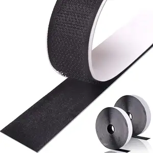 Hot sale Polyester Nylon Material and Easy Diy Use Doublesided Dual Velcroes Custom Shape Self Adhesive Hook And Loop Tape