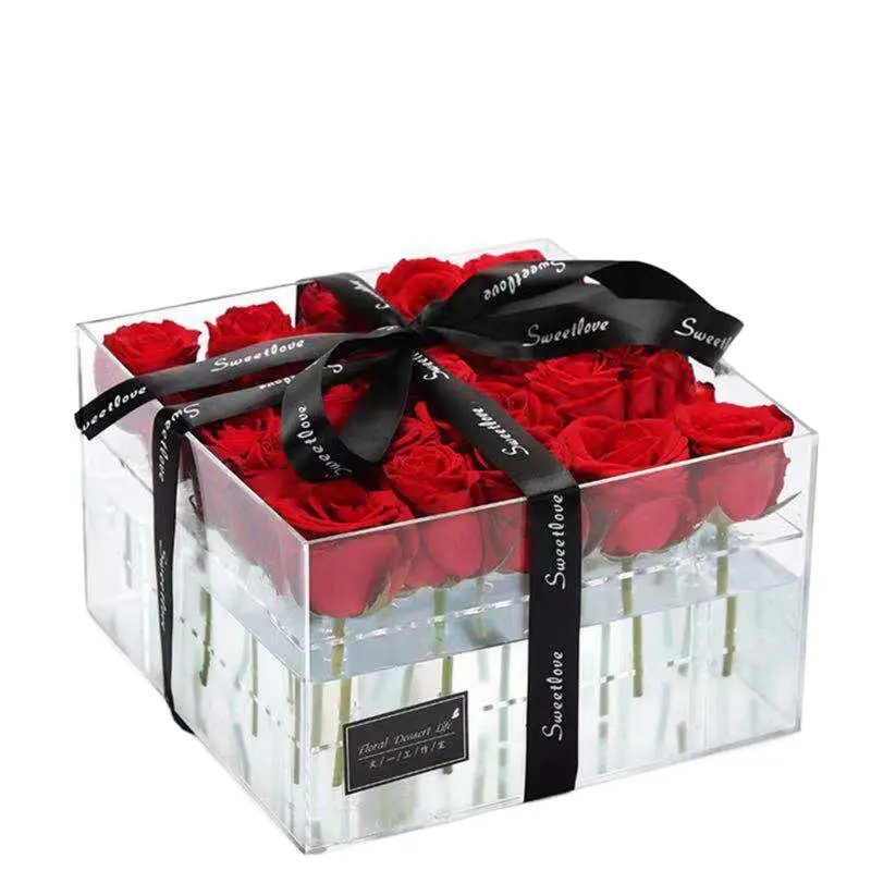 Acryl Box Bewaarde Bloemen Beste Gepersonaliseerde Handgemaakte Verjaardag Cadeaus voor Vrouw/meisje vriend Valentijnsdag Geschenken