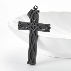 Colgante de cruz irlandesa de acero inoxidable para collar, sencillo y moderno, para mujeres y hombres, religión católica, cadena, amuletos, joyería, regalo - Product Image 2