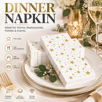 Vente en gros de serviettes de table en papier de 40x40 cm, serviettes de table en papier de grande taille pour restaurant, hôtel, traiteur