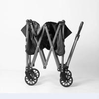 Chariot de camping pliable pour l'extérieur, chariot de plage pliable, chariot utilitaire à main avec quatre roues