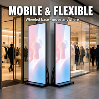 P2 Freistehender LED-Bildschirm für Innenräume Einzelnes Bewegliches Mobiles Panel Eigenständige Vollfarbige Digitale Beschilderung
