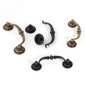 Antique Bronze <strong>Black</strong> Knurled <strong>Door</strong> Handle Luxury Kitchen Cabinet <strong>Doors</strong> Pulls and Handles Metal <strong>Knobs</strong> for Wooden Cupboard Closet - Product Image 2