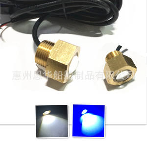 Lumière LED blanche étanche en laiton NPT1/2-14, bouchon de vidange marin, lumière sous-marine pour yacht, lumières de piscine - Product Image 2