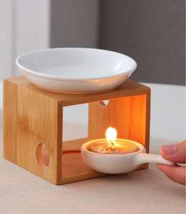 <span class=keywords><strong>Brûleur</strong></span> à cire de bougie en céramique de bambou en gros <span class=keywords><strong>pas</strong></span> <span class=keywords><strong>cher</strong></span>, <span class=keywords><strong>brûleur</strong></span> à huile parfumée, <span class=keywords><strong>brûleur</strong></span> à fusion - Product Image 4