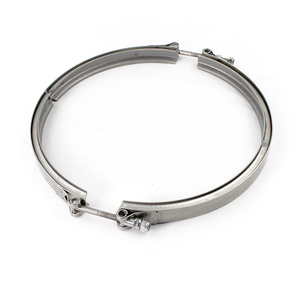 Collier de serrage V-Band en acier inoxydable sur mesure, grande taille, 10 pouces, 12 pouces, 16 pouces, pour collecteurs d'échappement turbo, colliers de serrage V-Band, fabrication - Product Image 4