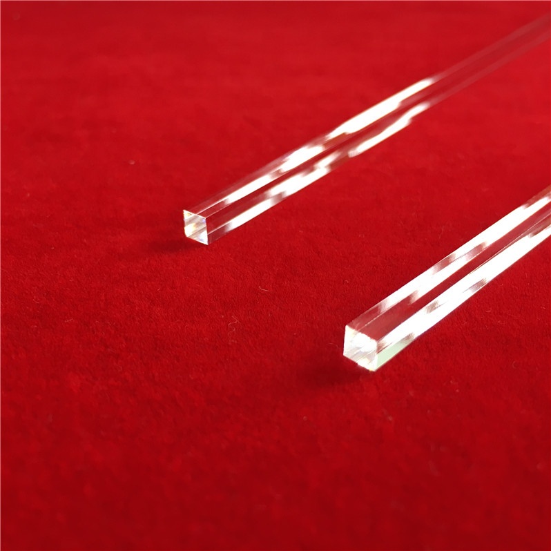 Квадратный прозрачный стержень из кварцевого стекла на заказ