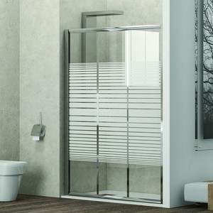 Kamalu KP3000 cabina doccia Frameless 105cm porta in vetro serigrafato con 180cm di altezza impermeabile vassoio rettangolare per il bagno - Product Image 2