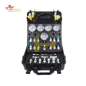 Kit de <span class=keywords><strong>test</strong></span> de 5 jauges Hangood 13 raccords de <span class=keywords><strong>test</strong></span> 14 connecteurs en T 5 tuyaux de <span class=keywords><strong>test</strong></span> Kit de jauge hydraulique d'excavatrice 1/10/25/40/60Mpa - Product Image 2