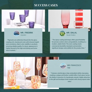 Samlife-26124 Ensemble de verres à vin soufflés à la main, verres à vin en cristal pour mariage <span class=keywords><strong>avec</strong></span> pied perlé - Product Image 2