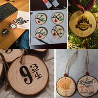 Ornements de Noël tranches de bois naturel bois non fini pré-percé avec trou cercles en bois tranches d'arbre pour