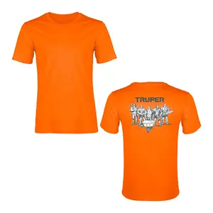 Truper <b>Men's</b> <b>High</b> Visibility Orange Workwear <b>Shirt</b> with Round <b>Collar</b> and Zipper, Polyester Screen Printed Uniform for Industrial - Product Image 1
