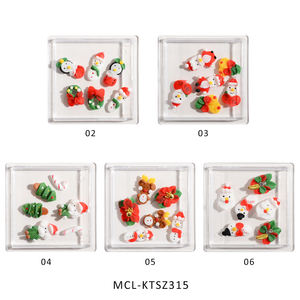 6 uds Popular 3D aleación Metal acrílico Navidad Nail Art diseño hecho a mano encanto Elk Nails Navidad 5D Nail Art Charm - Product Image 6