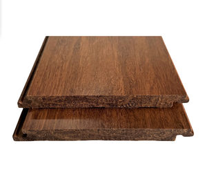 Plancher en bambou tissé carbonisé de haute qualité, épaisseur 14 mm, facile à installer, imperméable et durable. - Product Image 3